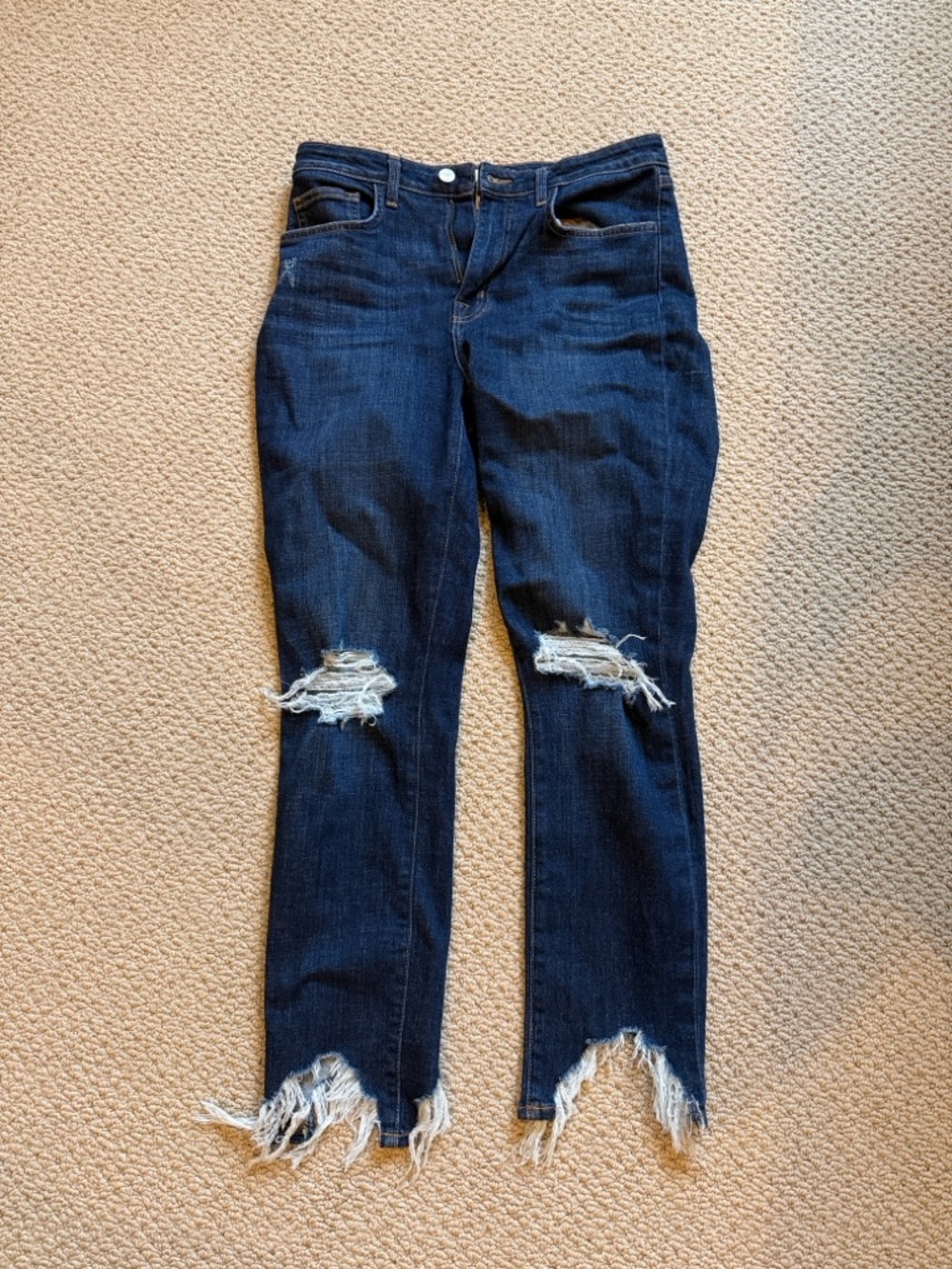 L’agence size 29 Dark Blue Distressed Women’s Jeans